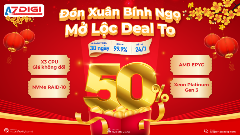 Azdigi khuyến mãi Xuân Bính Ngọ