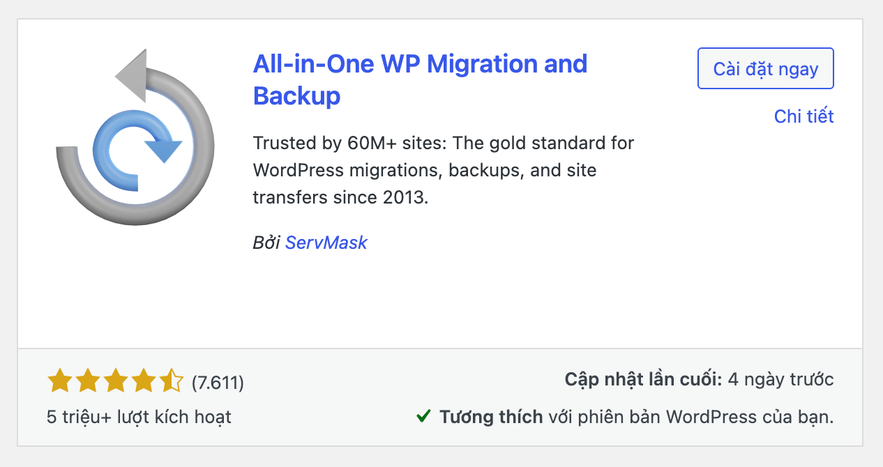 All in one migration and backup