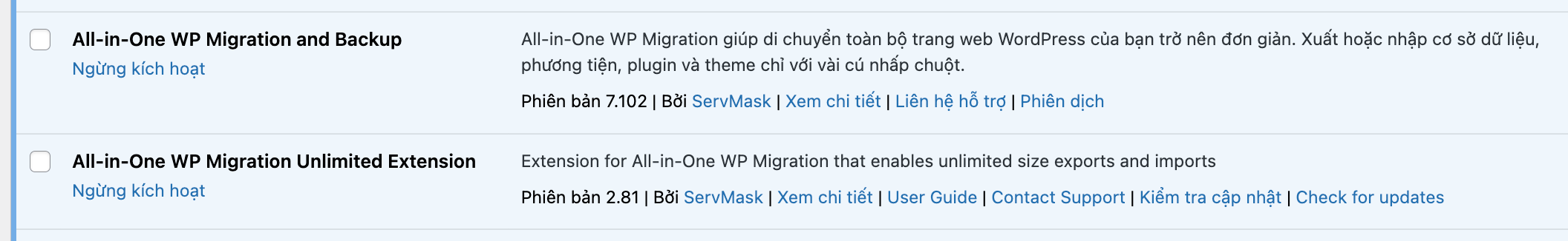 All in one migration and Backup